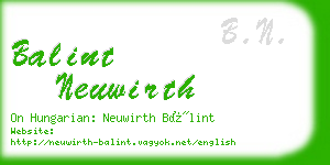 balint neuwirth business card